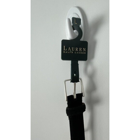 Lauren Ralph Lauren Genuine Leather Textured Size Large Women’s Belt Black - Picture 2 of 8